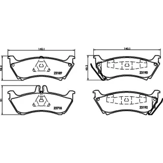 Hella Bremsbel?ge hinten Mercedes M-Klasse W163 8DB355009-241