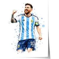 JUSTGOODMOOD Poster Argentinien Fußball Geschenkidee Aquarell Sport Wandbild Deko Print oh, (1 St)