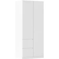 rauch Drehtürenschrank Schrank Garderobe MAINZ Breiten 91/136/181/226/271/315/360, Höhe 210cm (3 verschiedene Ausstattungen BASIC/CLASSIC/PREMIUM (inkl. SOFT-CLOSE) grifflose Front, Außentüren mit Push-to-Open Funktion MADE IN GERMANY