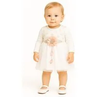 Lorey Medtec Taufkleid Prinzessin Kleid, Party Kleid, Spitze, Tüll, 100% Baumwolle, Weiß Spitze, Tüll