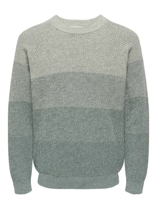 ONLY&SONS - ONSBIRK RLX LS RAGLAN KNIT CAMP - Gr. - L