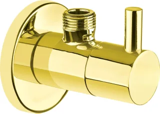 Neuesbad Eck Ventil mit Keramik CARTRIDGE, mit FILTER, 1/2-3/8, Rund, Gold NB1DEVFAZ62R1