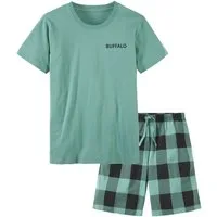 Buffalo Pyjama (Packung, 2 tlg., 1 Stück) kurzer Schlafanzug im coolen Karolook