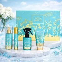 Fine Perfumery London Pflege-Geschenkset Aqua Breeze Damen Duftset 4-tlg Ins vom bekannter Düfte, 4-tlg., Hergestellt in UK, Geschenkset