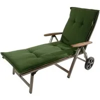 Sun Garden Liegenauflage Rollliege Naxos/Rio 50318-201 dunkelgrün 190x60x6 cm Sun Garden, (1 St), Halteband verstellbar mit Bindebändern Halteband Gummi