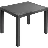 Spetebo Gartentisch Outdoor Tisch rechteckig Kunststoff anthrazit - 78 x 72 cm (Anzahl, 1-St., Stück), Belastbarkeit von ca. 65 kg