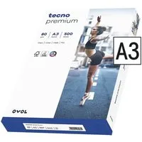 Inapa tecno Druckerpapier Premium, Format DIN A3, 80 g/m², 170 CIE, 500 Blatt