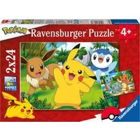Ravensburger Puzzle Pikachu und seine Freunde, 48 Puzzleteile, 2x24 Teile, Made in Europe