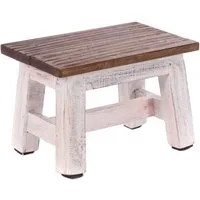 DESIGN DELIGHTS Hocker FUSSHOCKER Monte, 30x21cm(BxH), kleiner Holzhocker aus Altholz, 05 w