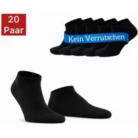 NERS Sneakersocken 10-20 Paar Sneaker Socken aus Baumwolle, für Damen & Herren, ohne Naht (20-Paar, 20 Paar) Kein Verrutschen, mit Komfortbund, atmungsaktiv, für Alltag & Sport