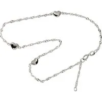 SilberDream Fußkette mit Anhänger SilberDream Fußkette silber für Damen 925, Damen Fußketten Herzen aus 925 Sterling Silber, Farbe: silber