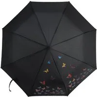 Susino Taschenregenschirm mit farbwechselnde Schmetterlingsmotive ø100cm