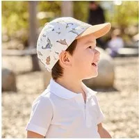 MAXIMO Baseball Cap (1-St) Wollweiß, Dino-Motiv, Klettverschluss, 5-Panel-Cap, Jungen