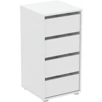 habeig Schubkastenkommode Kommode BLANK weiß Flurschrank Wäscheschrank Schlafzimmer Sideboard