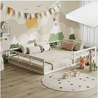VitaliSpa® Kinderbett Minno, Weiß, 140x200 mit Matratze (2-tlg)
