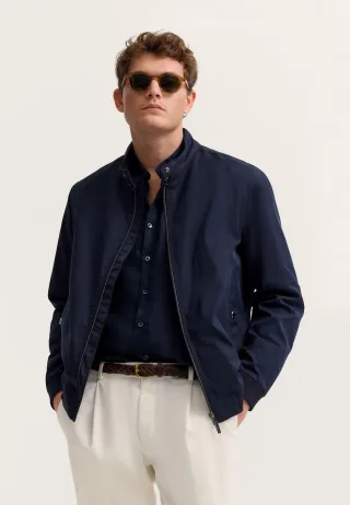 Bugatti Herren Blouson mit Strick-Einsätzen und Stretch