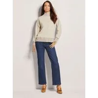 MADELEINE Langarmshirt Sportives Sweatshirt mit Stehkragen Unifarbenes Modell mit modernem Stehkragen-Detail