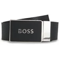 BOSS Ledergürtel BOSS_Icon-M_Sr35_grp mit Markenlabel