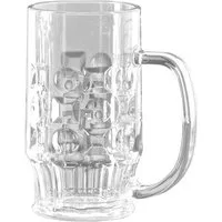 Ornamin Bierglas Bierkrug, SAN, Bruchstabiler Bierkrug l Glas-Optik l für Garten und Events