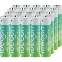 shop'n smile ideoon Super Alkaline Batterien AAA / LR03 (Micro), 1,5 Volt Batterie, LR03 (1.5 V), Langlebige Power für Ihre Geräte