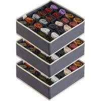 Lifewit Aufbewahrungsdose Socken Unterwäsche Schubladen Organizer, Ordnungssystem Kleiderschrank (3 St)