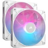 iCUE LINK RX140 RGB Dual, Gehäuselüfter weiß, 2er Pack, 140 mm