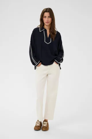 Langarm-Bluse AimyPW Langarm-Bluse Gerade Passform