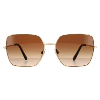 Dolce & Gabbana Square Womens Gold Dunkelbraun Gradient Sonnenbrille