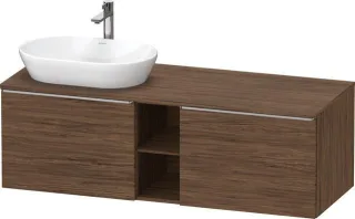 Duravit D-Neo Konsolenwaschtischunterbau wandhängend Nussbaum dunkel Matt 1400x550x459 mm - DE4950L7 DE4950L70210000