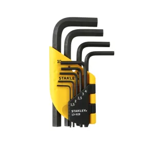 STANLEY Stiftschlüssel-Set 9-teilig 1,5-2-2,5-3-4-5-6-8-10mm kurz Silizium-Stahl - 1-13-929