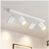 Nettlife Deckenstrahler Modern Schwarz GU10 Rechteckig 4flammig 25 W, Schwenkbar 350°, LED wechselbar, Schlafzimmer Küche Flur