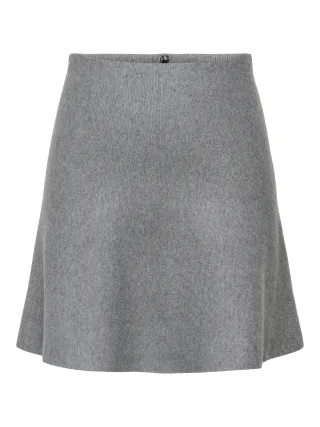 ONLY - ONLMELLII LIFE SHORT SKIRT NCA KNT medium grey melange - Gr. - S