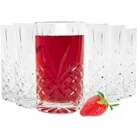 Sendez Longdrinkglas 6 Longdrinkgläser 300ml mit Relief Trinkgläser Cocktailgläser, 6-tlg., Glas