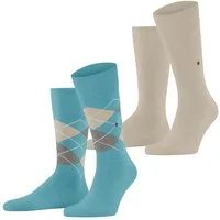 Burlington Socken Burlington Everyday Argyle Mix 2-Pack Herren (2-Paar) aus weicher gekämmter Baumwolle
