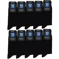 OCCULTO Businesssocken Herren Schwarze Socken 10er, 20er, 30er Pack (Modell: Hermann) (20-Paar)