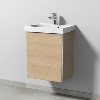 Sanipa 3way Waschtischunterbau zu Geberit Acanto Waschtisch mit 1 Tür, Eiche-Nordic BR41348