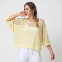 OriginalYou Kurzarmshirt Strick Shirt Damen Kurzarm Sweatshirt