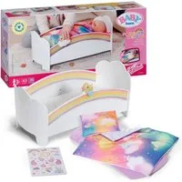 Babypuppe BABY born Regenbogen Bett