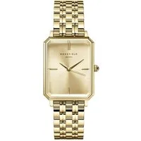 ROSEFIELD Quarzuhr OCGSG-O65, Damenuhr Octagon Champagne Medium