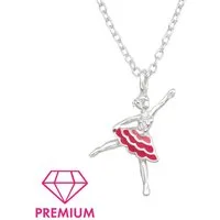 Monkimau Silberkette Ballerina Kinder Premium Halskette 925 Silber Geschenk, Hypoallergen