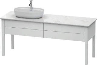 Duravit Luv Konsolenwaschtischunterbau bodenstehend Weiß Seidenmatt 1733x570x743 mm - LU9563L3636 LU9563L3636