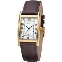 Regent Quarzuhr Regent Herren Armbanduhr Analog, (Analoguhr), Herren Armbanduhr rund, extra groß (ca. 29mm), Lederarmband