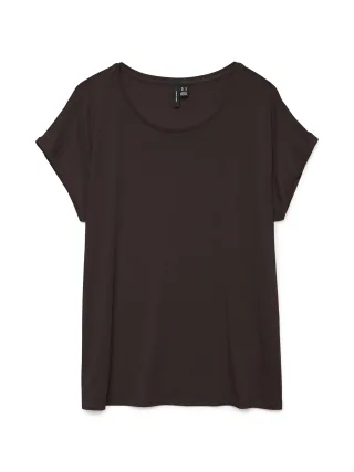 VERO MODA - VMAVA PLAIN SS TOP JRS NOOS Chocolate Torte - Gr. - XL
