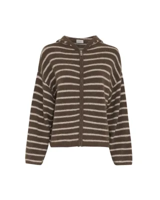msch copenhagen - MSCHJinie Hope Zip Cardigan STP Coffee Q Oat - Gr. - L