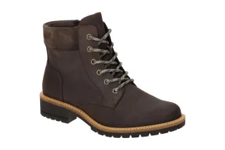 Ecco 202123 ELAINA Damen Stiefeletten mocha braun Schn?r-Boots mit robustem P...