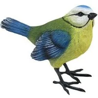 Figurendiscounter Gartenfigur Dekofigur Vogel 10,5 x 12 cm blau gelb blau