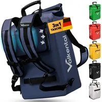 Valkental Fahrradtasche Gepäckträgertasche, Rucksack und Umhängetasche, 3in1 - wasserdicht & reflektierend 25 L