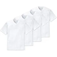 Schiesser T-Shirt (4-tlg) V-Ausschnitt, kurzarm, verstärkte Halsnaht, im 4er Pack