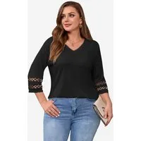 Imily Bela T-Shirt Damen 3/4-Ärmel Hemd in großen Größen (Packung, 1-tlg., 1per-Pack) Print