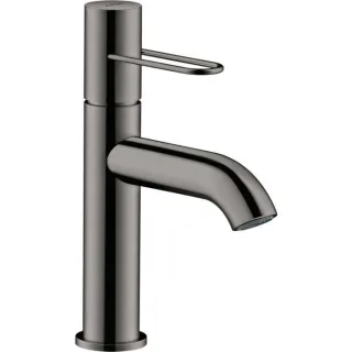 hansgrohe Axor Uno Waschtischarmatur 38026330 Ausladung 127mm, mit Bügelgriff, unverschließbare Ablaufgarnitur, polished black chrome